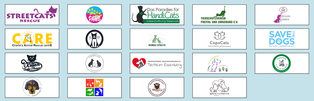 Diese Tierschutzorganisationen werden durch STRAYZ unterstützt.