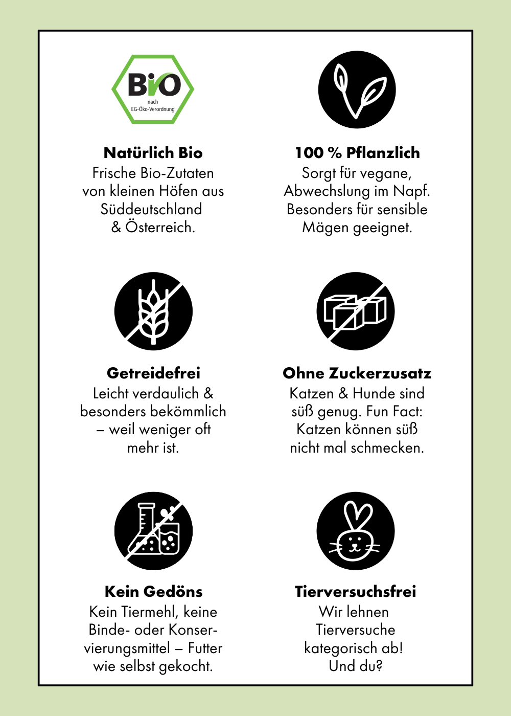 Das Bio Nassfutter für Hunde von STRAYZ gibt es auch als veganes Hundefutter. Das Hundefutter ist frei von Getreide und Zucker. Zudem sind keine Bindemittel enthalten. STRAYZ verzichtet auf Tierversuche.