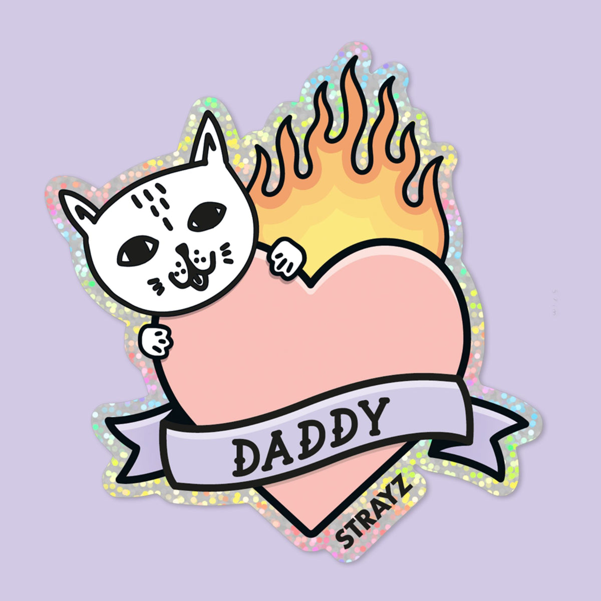 Katzen Sticker Cat Daddy, Geschenk für Cat Dads