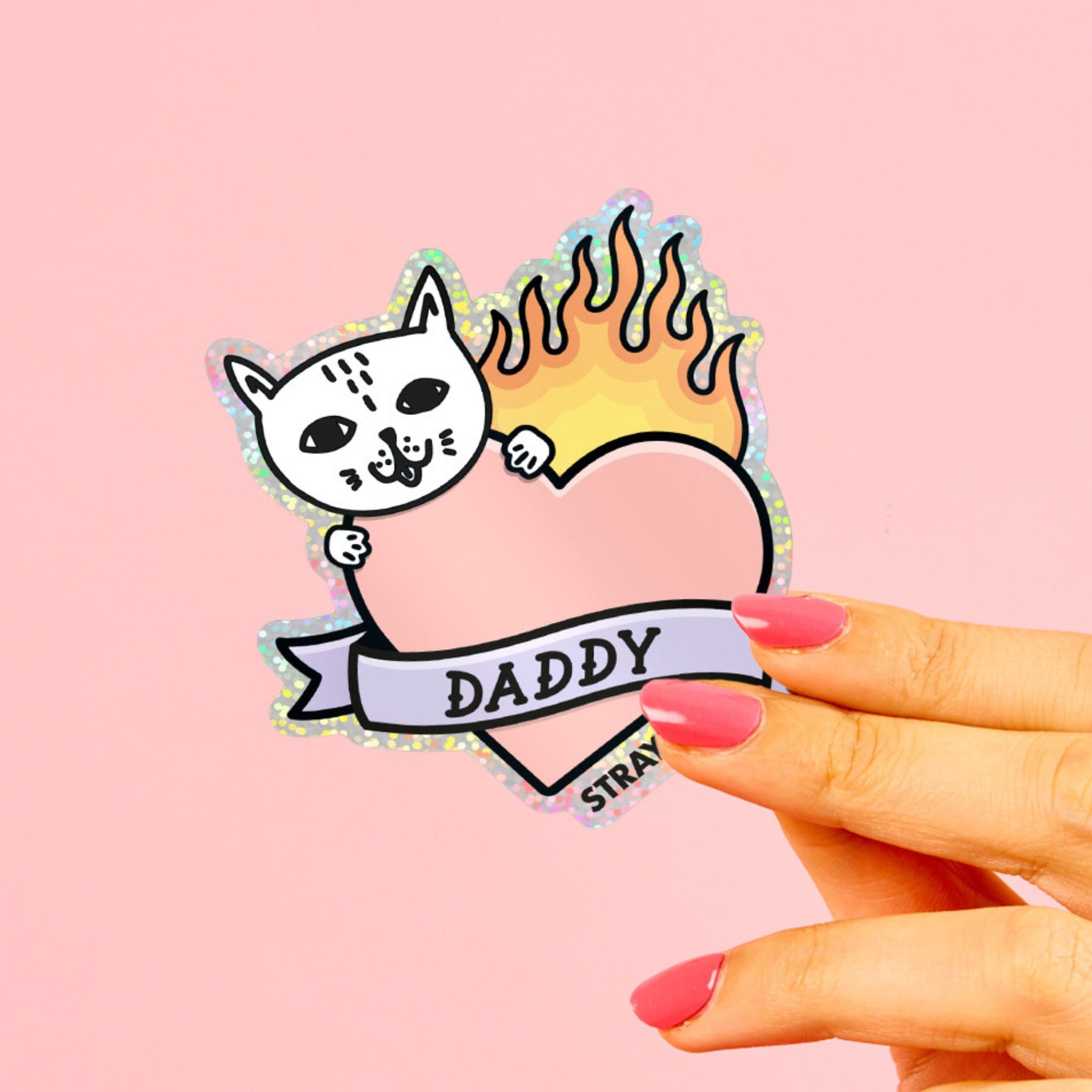 Katzen Sticker Cat Daddy, Geschenk für Cat Dads