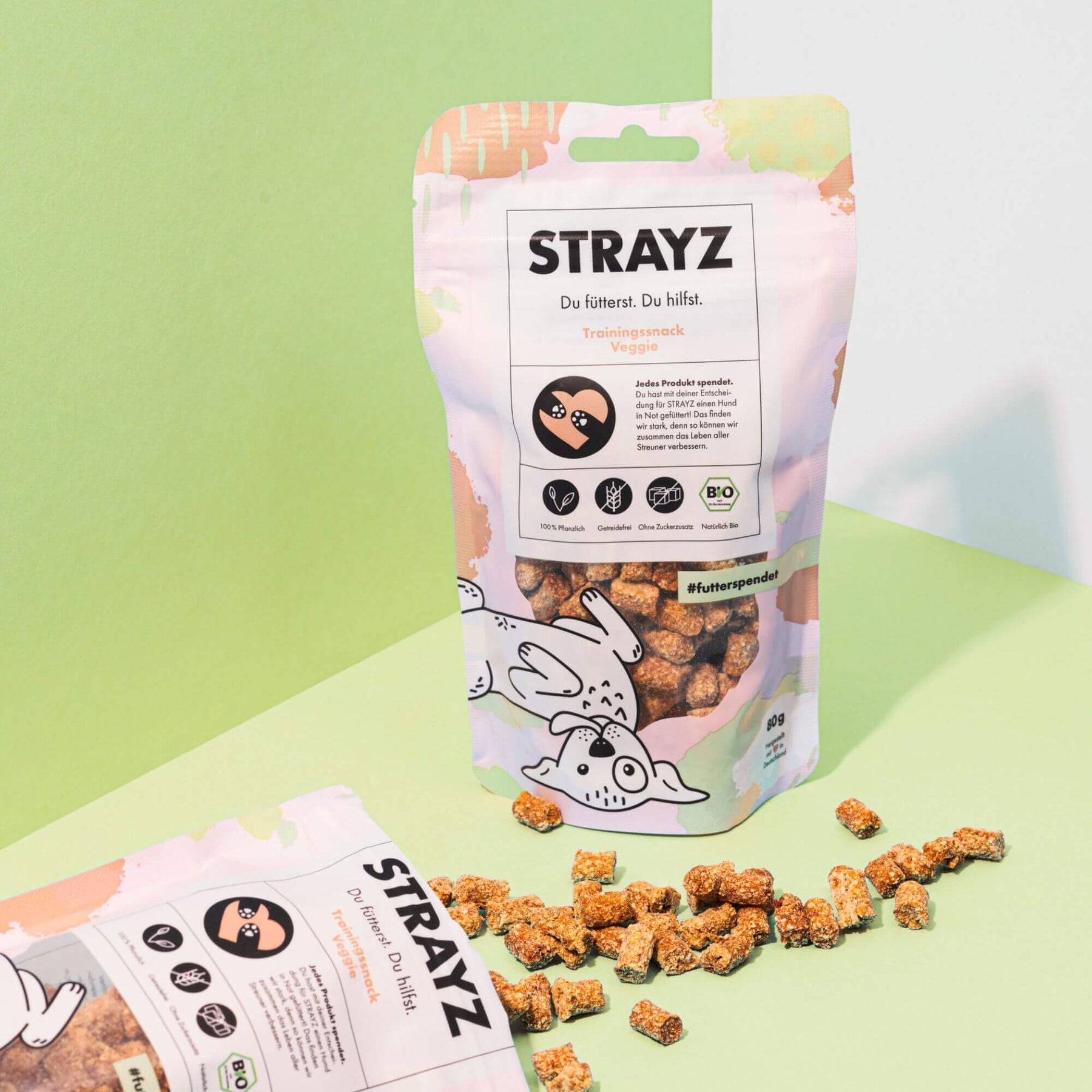 Bio Leckerli für Hunde ohne Zucker vegan crunchy und auch für kleine Hunde geeignet