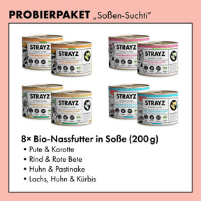 Nassfutter in Soße Probierpaket 8x200g