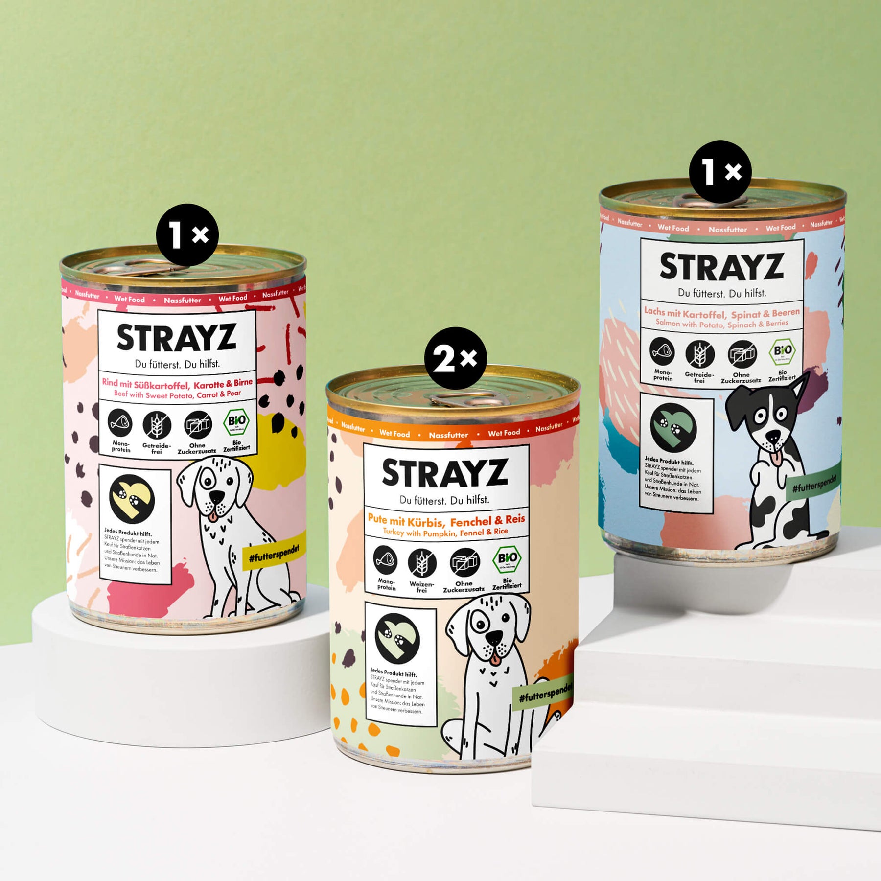 Nassfutter Probierpaket - 4x400g