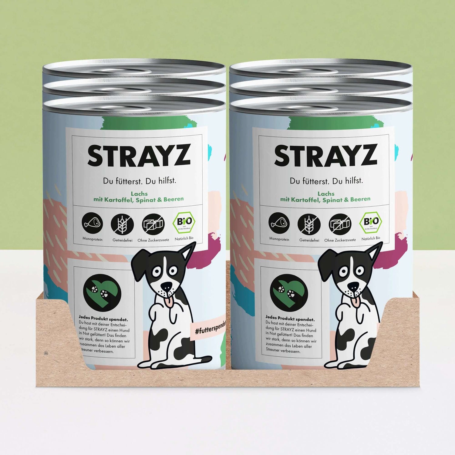 STRAYZ Bio Hundefutter Lachs Mit Kartoffel - Artgerecht & Sozial
