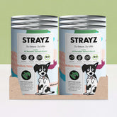 STRAYZ Bio Hundefutter Nassfutter Sparpaket 6x400g Dosen Lachs mit Kartoffel, Spinat & Beeren