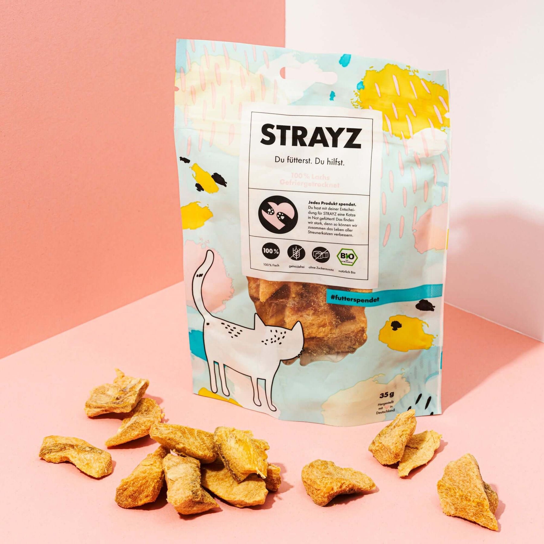 Bio Lachs Snack für Hunde von STRAYZ