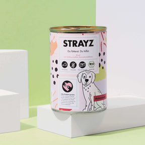 Bio Hundefutter mit Rind ohne Zucker und Getreide Rind von STRAYZ