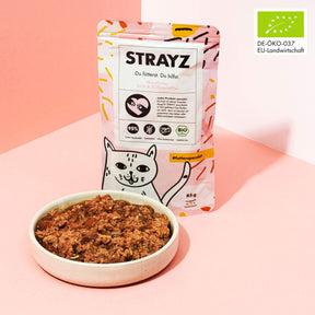 Bio Katzenfutter mit hohem Fleischanteil von STRAYZ Ente