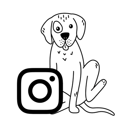 STRAYZ Hundegrafik mit IG Symbol