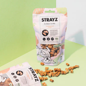 Bio Leckerli für Hunde ohne Zucker vegan crunchy und auch für kleine Hunde geeignet