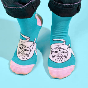 STRAYZ Katzensocken mit "Poleckmiez" von oben